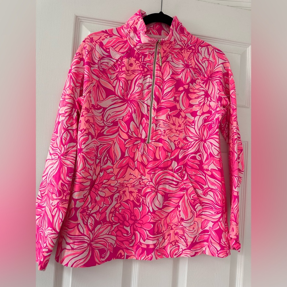 EUC Lilly Pulitzer Pawsitive Cattitude Print Popover. Size Small.
